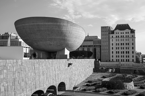 Albany, USA - September 4, 2023. The Egg at Empire Plaza in downtown Albany, New York, USA