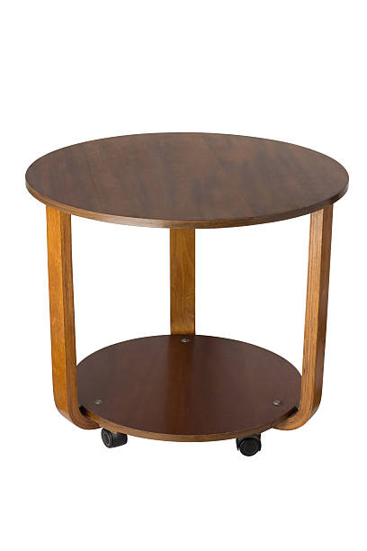 istock wooden round table over white background 179950837