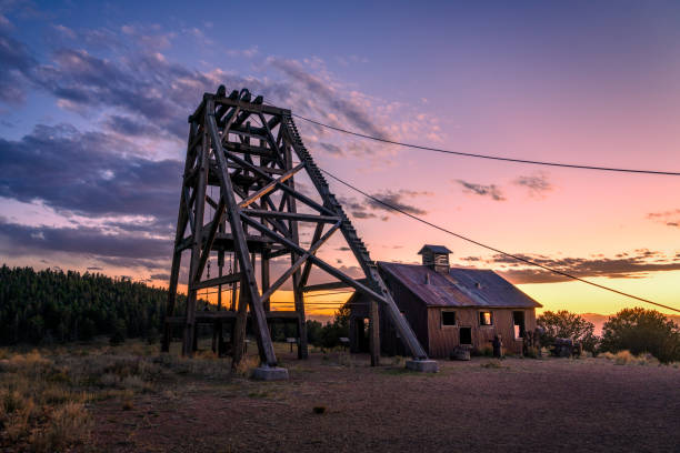 istock American Eagles Mine Shaft and Historic Building at Sunset 1799509714