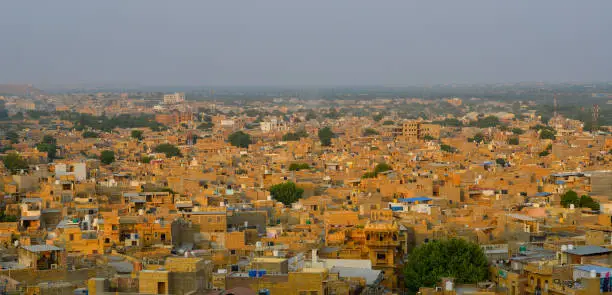 Cityscape of Jaisalmer, India. Jaisalmer holds a major place in the tourism landscape of Rajasthan.