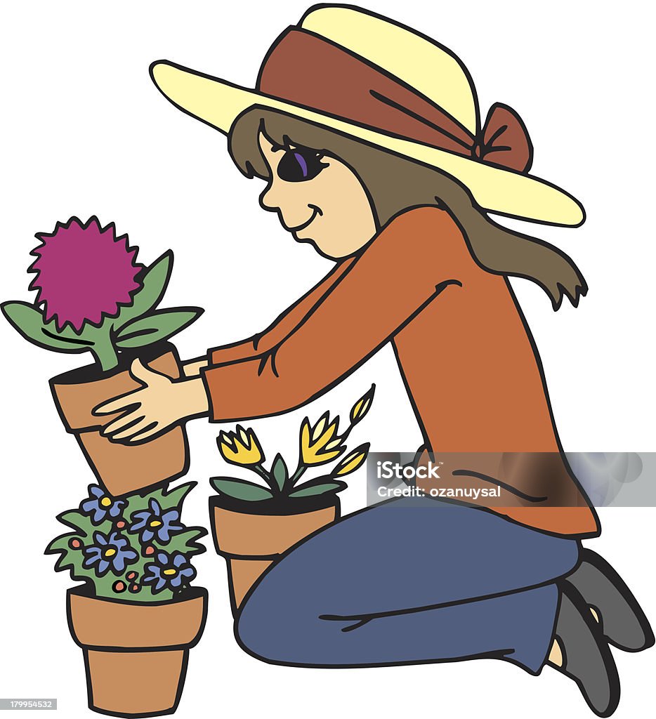 Pflanzen Blumen - Lizenzfrei Allegorie Vektorgrafik