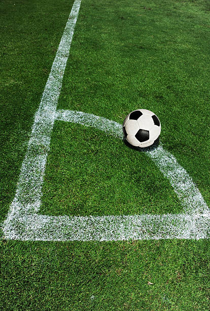 istock Soccer ball on the field 179954629