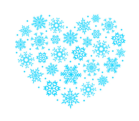 Winter decorations. Symbol of snowflakes.  Merry Christmas vector illustration.