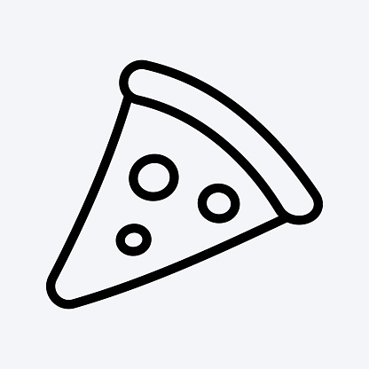 Pizza line icon vector illustration.