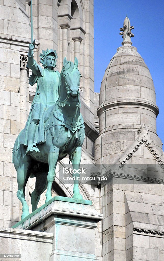 Parigi, Francia: Joan of Arc Statua, Basilica del Sacro Cuore - Foto stock royalty-free di Giovanna d'Arco