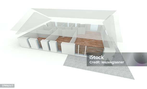 3 D Rendering Casa Piano - Fotografie stock e altre immagini di Ambientazione esterna - Ambientazione esterna, Ambientazione interna, Appartamento