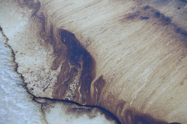 istock Gulf oil spill is shown on a beach 179962084