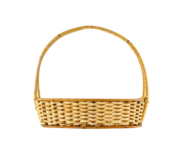 пустой wicker basket - wicker textured bamboo brown стоковые фото и изображения