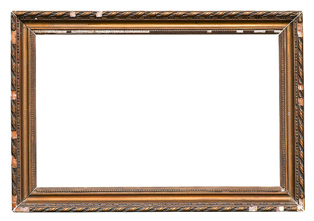istock Old Cracked Wooden Picture Frame Isolated On White 179966469