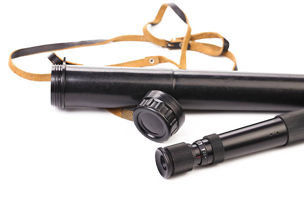 istock Black cover and spyglass lying. 179966566
