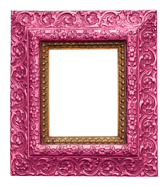 istock Pink Antique Carved Picture Frame 179966867