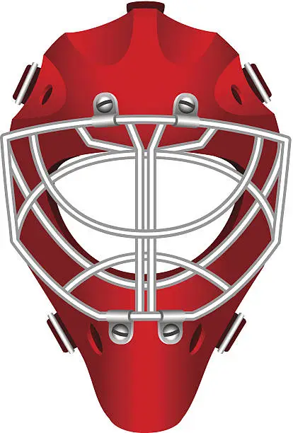 Vector illustration of Goalie helmet