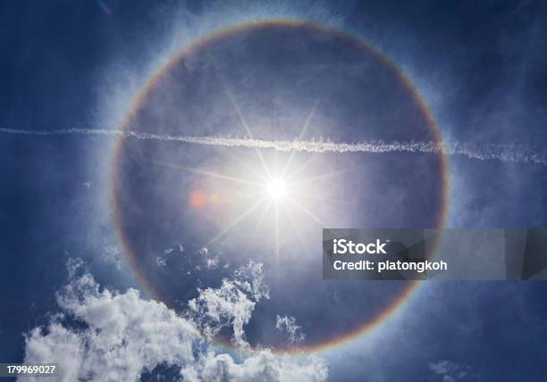 Beautiful Sun Halo Phenomenon Stock Photo - Download Image Now - Blue, Circle, Cirrus