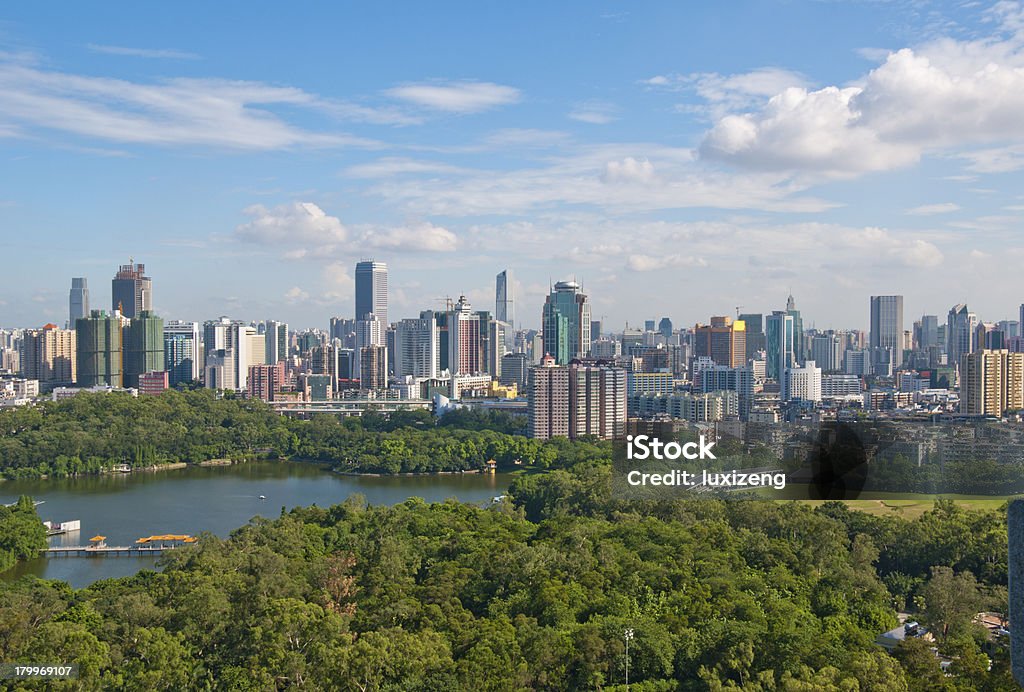 Guangzhou panorama imagem - Foto de stock de Arranha-céu royalty-free