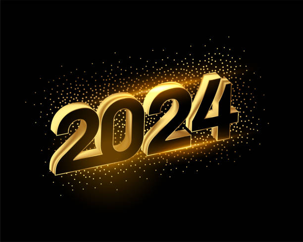 istock realistic 2024 golden lettering new year background with shiny particle 1799710454