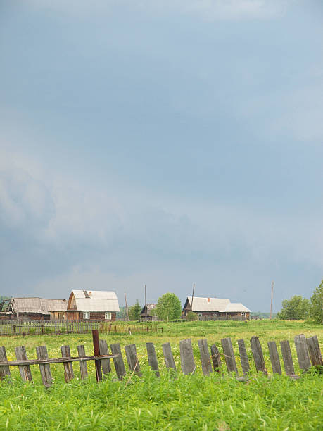 istock The sky above village in summer 179973597