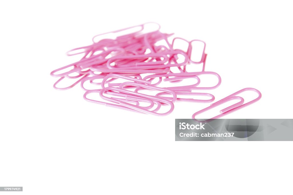 Paperclips cor-de-rosa - Foto de stock de Clipe royalty-free