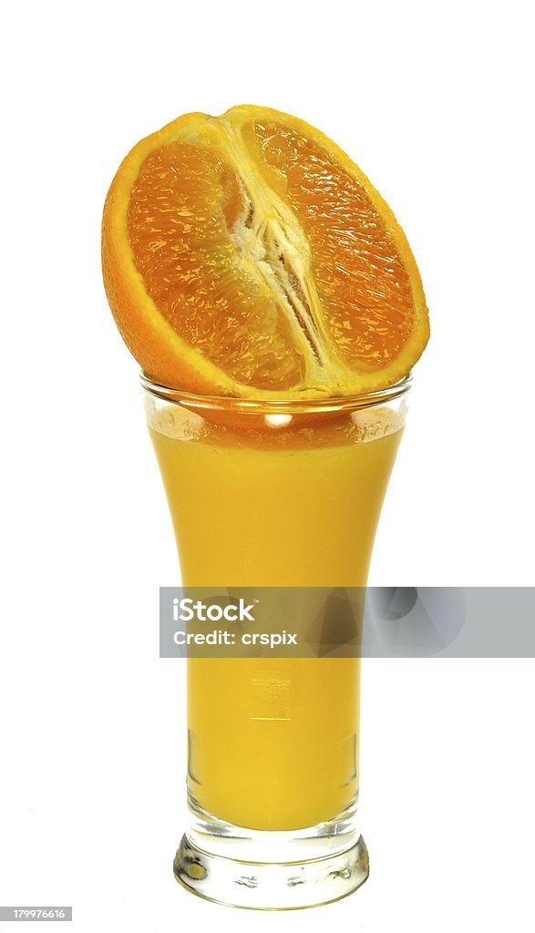 Jugo de naranja y corte - Foto de stock de Alimento libre de derechos