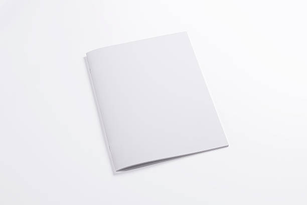Blank closed magazine isolated on white
