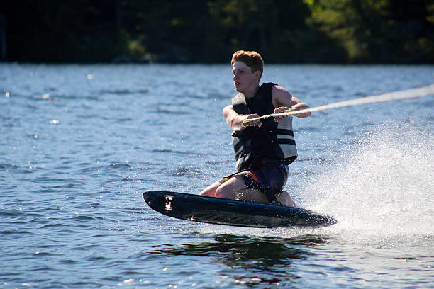 istock High Octane Speed on  a Kneeboard, Muskoka, Ontario 179980259