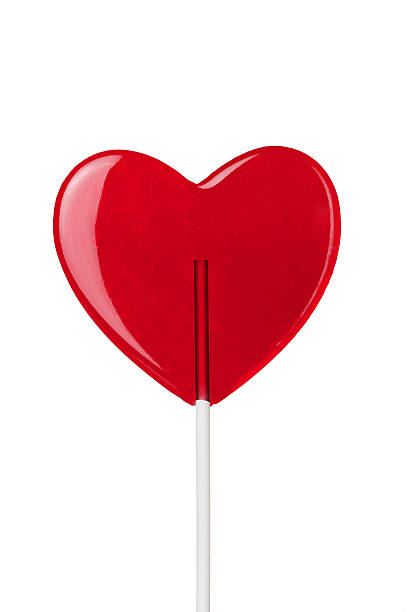 istock red heart-lollipop isolated on white 179982195
