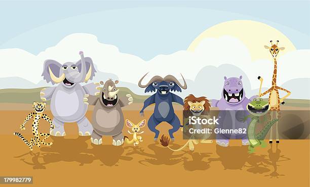 African Animal Snapshot Stock Illustration - Download Image Now - Fennec Fox, Cheetah, Animal