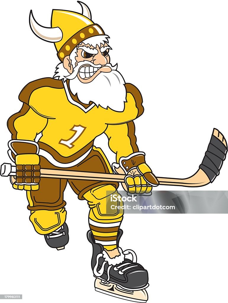 Viking Gra Ice Hockey - Grafika wektorowa royalty-free (Białe tło)