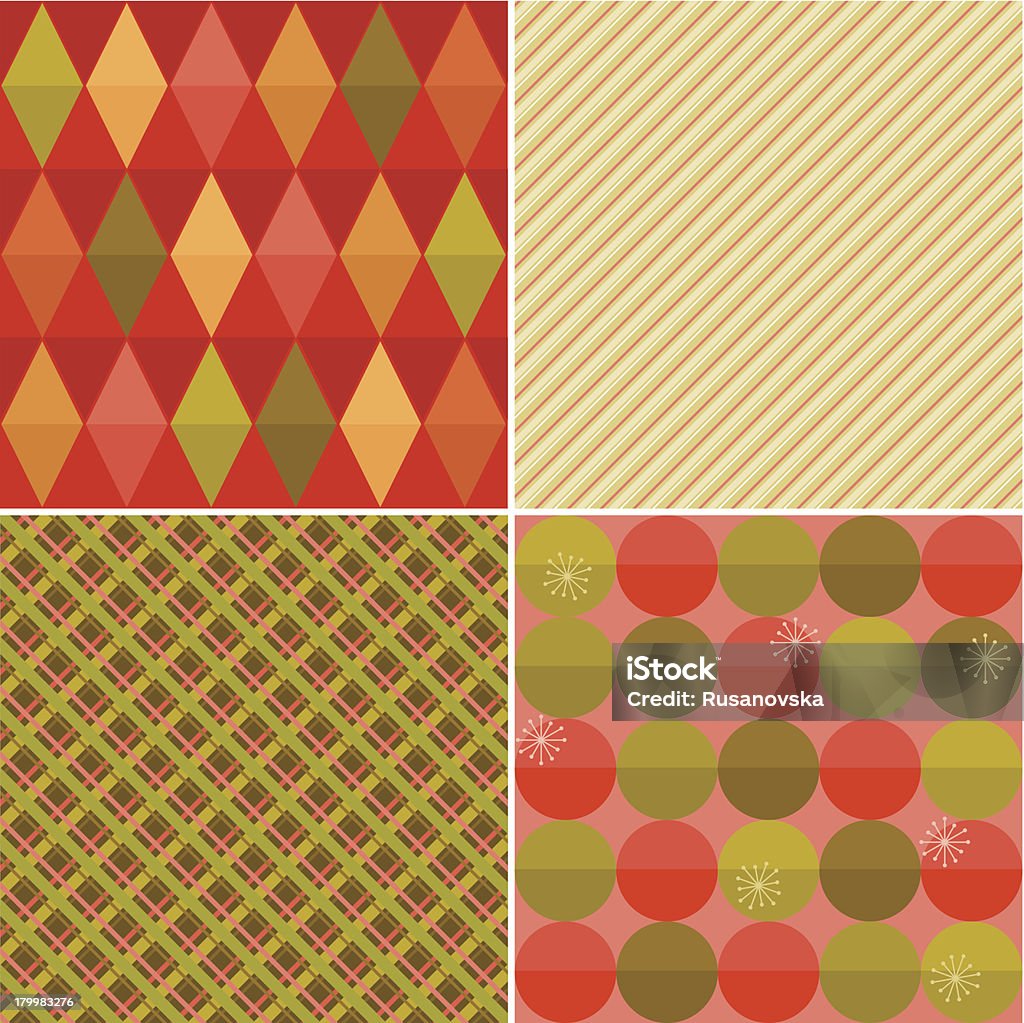 Set of Christmas Patterns Set of four retro Christmas patterns. Vector. EPS 8. Backgrounds stock vector