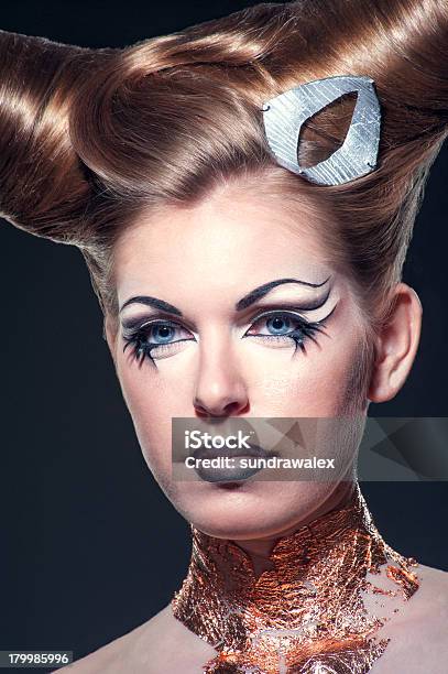 The Girl With Fancy Makeup Stock Photo - Download Image Now - Alien,  Fashion Model, Make-Up - iStock