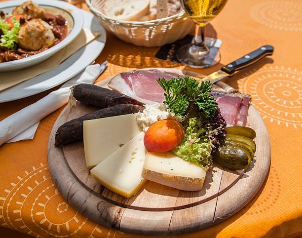 istock Tipycal plate of Tyrol (Italy) products 179988695
