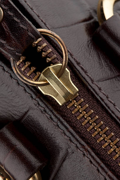 istock Zipper of Leather Bag 179991014
