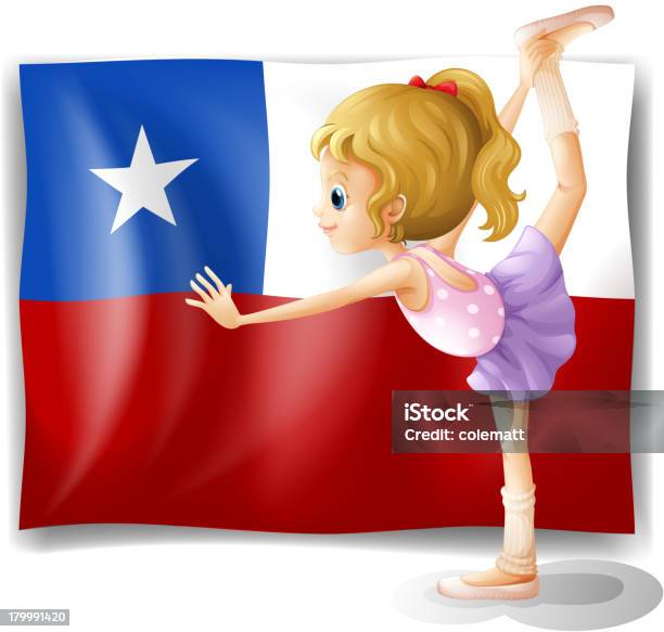 Flag Of Chile And The Young Ballet Dancer Stock Illustration - Download Image Now - Aerobics, Animal Body Part, Animal Skin