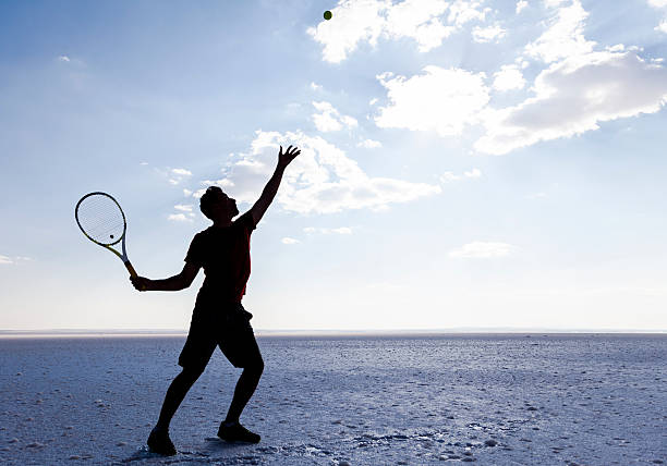 istock Tennis serve motion 179991583