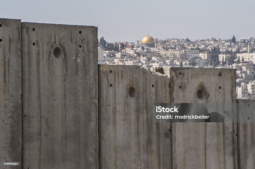Cúpula de la roca israelíes y separación de pared - Foto de stock de Israel libre de derechos