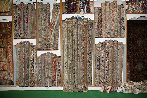 istock Carpet Shop, Kerala, South India 179992972