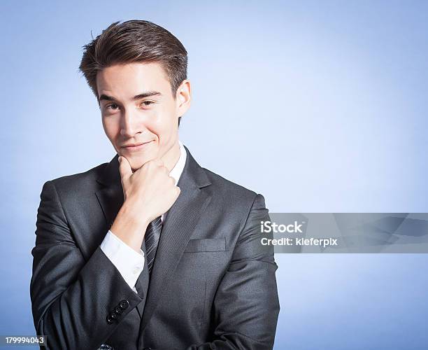 Portrait Of Young Smiling Businessman Stock Photo - Download Image Now - Adult, Adults Only, Asking