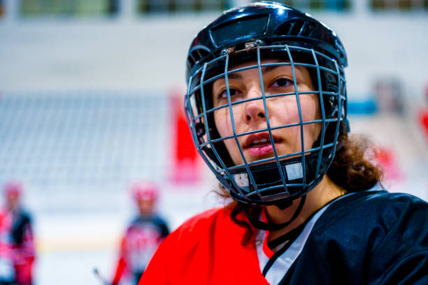 istock Women's Ice Hockey Offense Player Portrait 1799971865