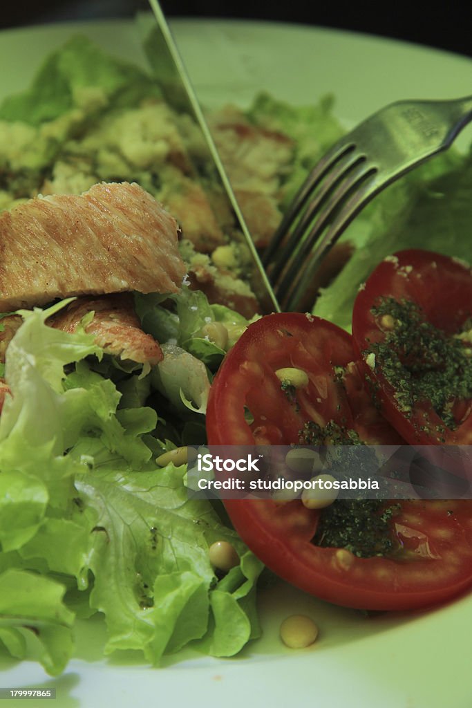Hühnchen-Tomaten-Salat - Lizenzfrei Fleisch Stock-Foto
