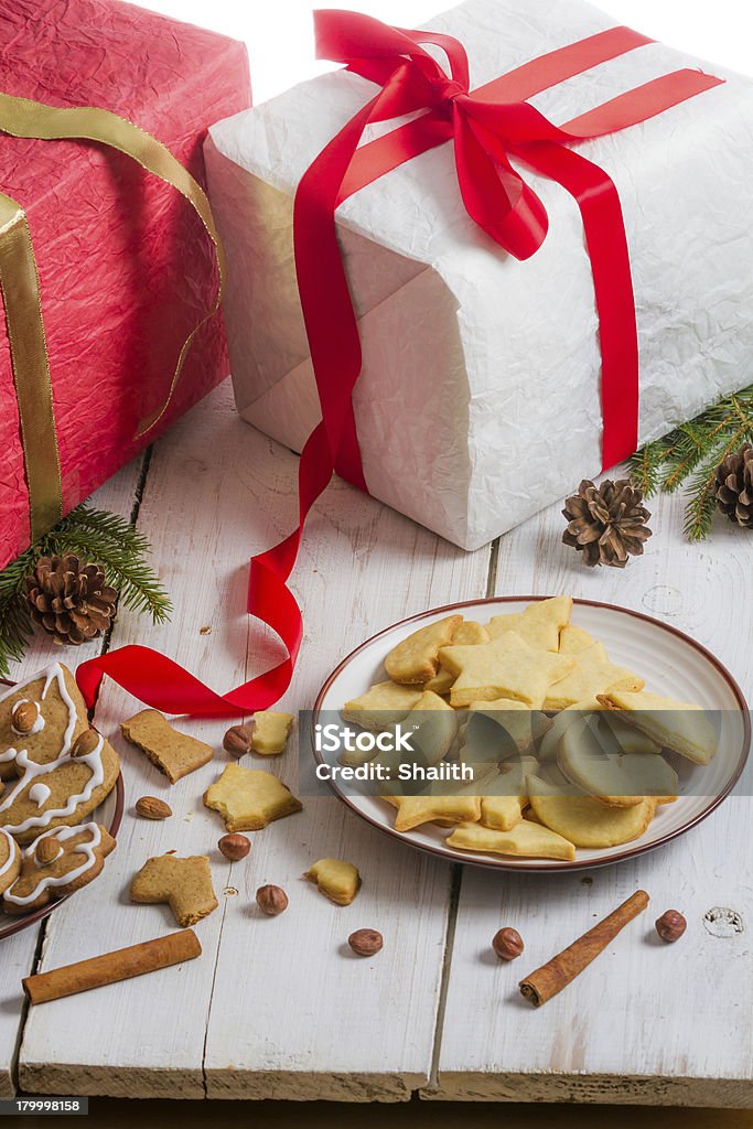 Christmas decorations and cookies Gift Christmas decorations and cookies Gift. Baked Stock Photo