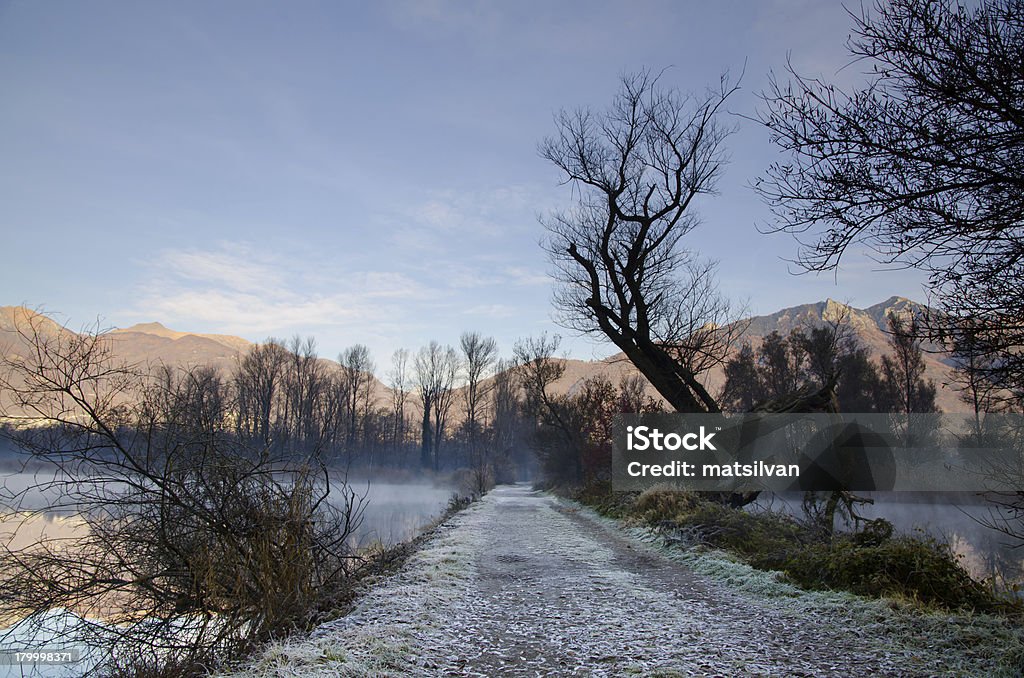 Strada invernale - Foto stock royalty-free di Acqua