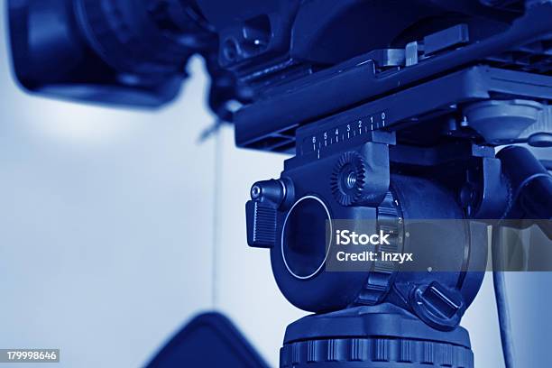 Closeup Of Video Camera Stock Photo - Download Image Now - Arts Culture and Entertainment, Black Color, Blue