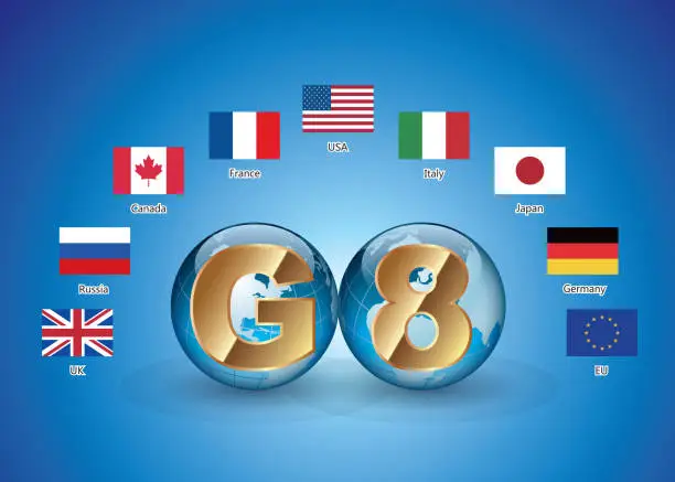 Vector illustration of G8