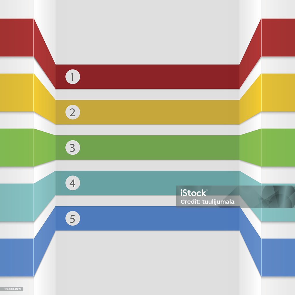 Progettazione infografica strisce - arte vettoriale royalty-free di Affari