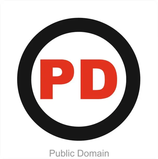 Vector illustration of Public Domain and public icon concept