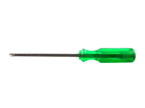 Screwdriver isolated on white background.Equipment technician.