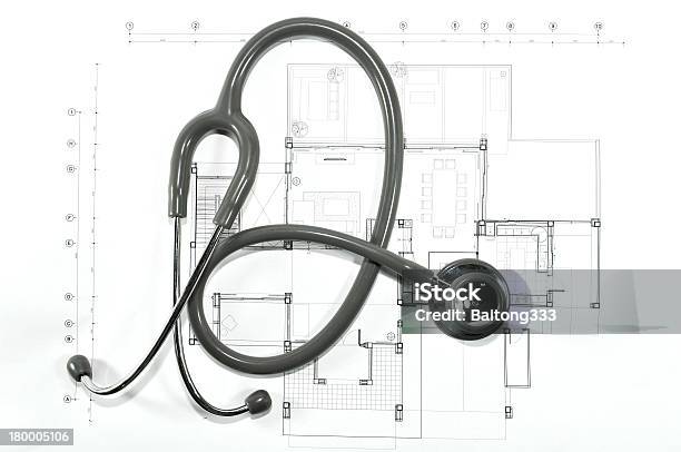 Innenseite Und Architektonischen Zeichnung Stockfoto und mehr Bilder von Stethoskop - Stethoskop, Technische Zeichnung, Arbeitsstätten