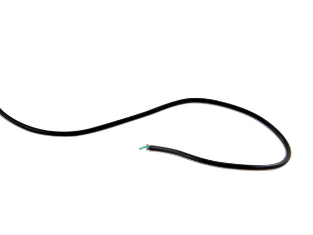 istock black wire cable of usb and adapter isolated on white background.Electronic Connector.Selection focus.Clipping path. 1800051996