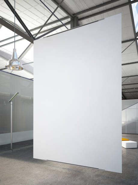 istock Poster Exhibition Gallery Hall interior 3D Rendering 1800081901