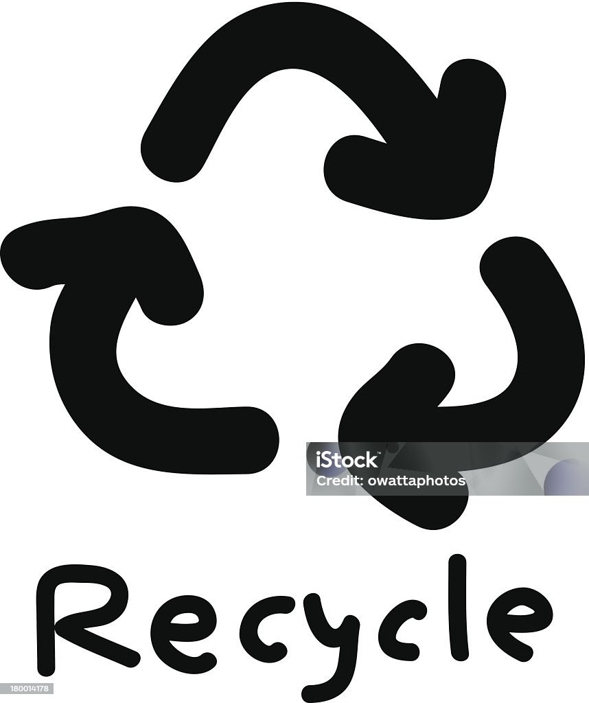 Símbolo de reciclaje - arte vectorial de Basura libre de derechos