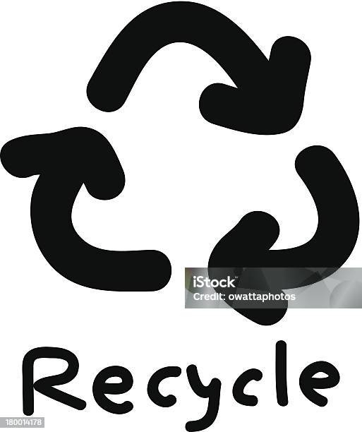 Ilustración de Símbolo De Reciclaje y más Vectores Libres de Derechos de Basura - Basura, Bicicleta, Blanco - Color